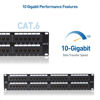 Picture of Cable Matters UL Listed Rackmount or Wall Mount 2U 48 Port Network Patch Panel (19-inch Cat6 Patch Panel / RJ45 Patch Panel) for Gigabit Network Switch, 110 or Krone Impact Tools Compatible