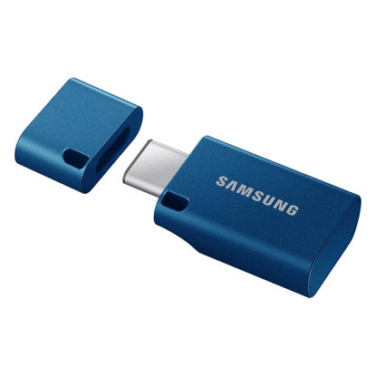 Picture of SAMSUNG Type-C™ USB Flash Drive, 512GB, Transfers 4GB Files in 11 Secs w/Up to 400MB/s 3.13 Read Speeds, Compatible w/USB 3.0/2.0, Waterproof, 2024, Blue, MUF-512DA/AM