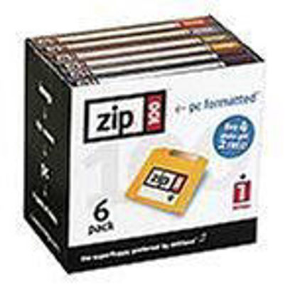 Picture of Iomega Zip 100 MB PC Formatted Disks (6 Pack)