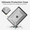 Picture of MOSISO Compatible with MacBook Pro 16 inch Case 2024-2021 Release M3 A2991 M2 A2780 M1 A2485, Honeycomb Shockproof Heavy Duty TPU Bumper Plastic Hard Case with Fold Kickstand&Keyboard Cover, Black