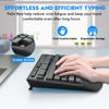 Picture of Wireless Keyboard and Mouse Combo, E-YOOSO 2.4GHz Full-Sized Ergonomic Wireless Keyboard with Wrist Rest, 3 DPI Adjustable and 6 Buttons Cordless USB Mouse for Computer, Laptop, PC, Windows (Black)