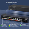 Picture of 8 Port 2.5G Unmanaged Desktop Ethernet Switch with 10G SFP, 8 x 2.5G Base-T Ports, 60Gbps Switching Capacity, Compatible with 100/1000/2500Mbps, Metal Fanless, YuanLey 2.5Gbe Network Switch Wall Mount