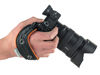 Picture of SPIDER HOLSTER - SpiderPro Camera Hand Strap v2 with Snap Assembly and Optional Wrist Strap - DSLR and Mirrorless Compatible (Black Leather + Orange Trim)