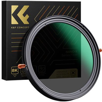 Picture of K&F Concept 49mm Variable Fader ND2-ND32 ND Filter and CPL Circular Polarizing Filter 2 in 1 for Camera Lens No X Spot Waterproof Scratch Resistant (Nano-X Series)