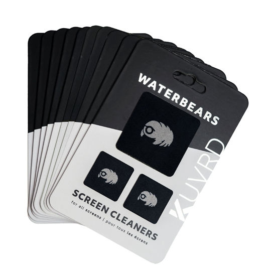 Picture of KUVRD Waterbear - Universal Screen Cleaners - Teeny Tiny Cleaning Tools for Your Lenses & Screens - 10-Pack - (10-PAD Sets)