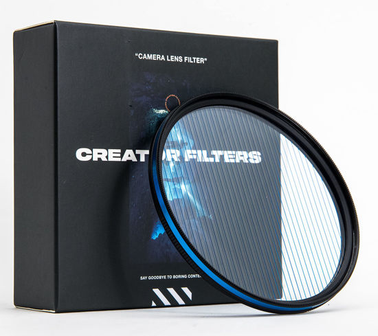 Picture of Creator FX Anamorfake Blue Streak Special Effects Lens Filter | Anamorphic Light Flare Effect Filter for Camera Lens (Fits 82mm, 77mm, 72mm, 67mm Ø)