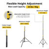 Picture of Flashpoint 13' Yellow Color Coded Pro Air Cushioned Heavy Duty Light Stand for Photography, Lightwight and Durable Portable Photography Light Stand Tripod is Suitable for Pro Photography