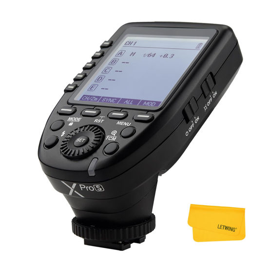 Picture of Godox XPro-S TTL Wireless Flash Trigger for Sony Camera, 2.4G Wirless Flash Transmitter HSS 1/8000s, TTL-Convert-Manual Function, 11 Customizable Functions, Big LCD Screen, 16 Groups and 32 Channels