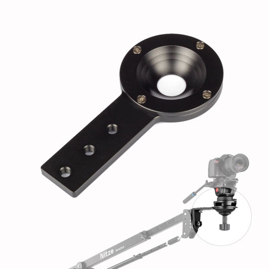 Picture of 65mm / 75mm Aluminium Half Ball Flat Bowl Type Adapter Converter for Jib Arm Camera Crane Tripod Fluid Head