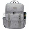 Picture of YALUNDISI Vintage Backpack Travel Laptop Backpack with usb Charging Port for Women & Men College Backpack Fits 15.6 Inch Laptop Grey