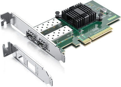 Picture of 10Gtek 10Gb PCI-E NIC Network Card, Dual SFP+ Port, with Intel 82599ES Controller, PCI Express Ethernet LAN Adapter Support Windows Server/Linux/VMware, Compare to Intel X520-DA2(Intel E10G42BTDA)