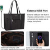 Picture of Laptop Tote Bag for Women 17.3 Inch Laptop Bag Waterproof Nylon Teacher Bag Work Bag with USB Charging Port Computer Tote Bag Large Laptop Bag for Women Handbag Satchel Shoulder Bag