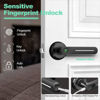 Picture of GeekTale Fingerprint Door Lock, Biometric Door Lock Keyless Entry Door Locks with Handle, Smart Door Handle Fingerprint Door Knob for Bedroom,Office,Apartments,Hotels