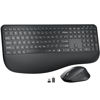 Picture of Wireless Keyboard and Mouse Combo, EDJO 2.4G Full-Sized Ergonomic Computer Keyboard with Wrist Rest and 3 Level DPI Adjustable Wireless Mouse, Silent Ergo Mouse Set for Windows/Mac/Desktop/Laptop/PC