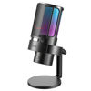 Picture of FIFINE Gaming USB Microphone, PC Computer Mic with 4 Polar Patterns for Podcast Streaming Recording YouTube, RGB Condenser Desktop Mic for Windows, Mac, with Headphone Jack-AmpliGame A8 Plus