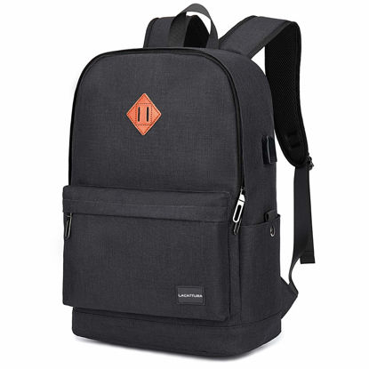 Picture of LACATTURA Lightweight Laptop Backpack For Men Women, Daily use Book Bag for Gym