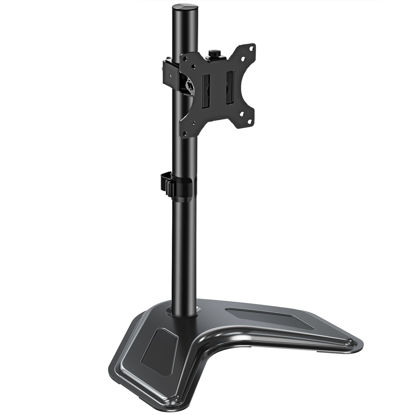 Picture of MOUNT PRO Single Monitor Stands Fits 13-32 inch/17.6 lbs Screen, Free-Standing Computer Monitor Mount, Monitor Desk Stand with Adjustable Height/Tilt/Swivel/Rotation, VESA Monitor Stand 75x75 100x100