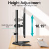 Picture of MOUNT PRO Single Monitor Stands Fits 13-32 inch/17.6 lbs Screen, Free-Standing Computer Monitor Mount, Monitor Desk Stand with Adjustable Height/Tilt/Swivel/Rotation, VESA Monitor Stand 75x75 100x100