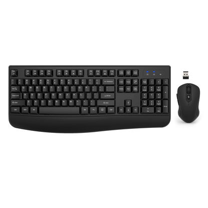 Picture of Wireless Keyboard and Mouse Combo, EDJO 2.4G Full-Sized Ergonomic Computer Keyboard with Wrist Rest and 3 Level DPI Adjustable Wireless Mouse for Windows, Mac OS Desktop/Laptop/PC