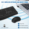 Picture of Wireless Keyboard and Mouse Combo, Full-Sized 2.4GHz Wireless Keyboard with Comfortable Palm Rest and Optical Wireless Mouse for Windows, Mac OS PC/Desktops/Computer/Laptops (Black)