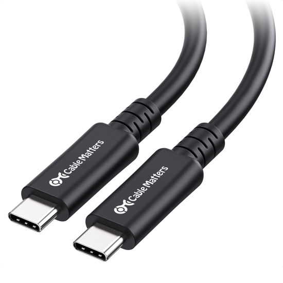 Picture of Cable Matters 20Gbps Long USB4 Cable/USB 4 Cable 9.8ft, Supports 8K Video, 240W Charging, Compatible with Thunderbolt 4 Cable, iPhone 15 Pro, Apple Vision Pro, iPad Pro, MacBook, XPS, Surface Pro