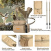 Picture of NEW VIEW Binocular Harness Chest Pack with Detachable Rangefinder Pouch, Adjustable Bino Harness & Rain Cover, Ideal for Bird Watching, Hunting, Hiking-Khaki L