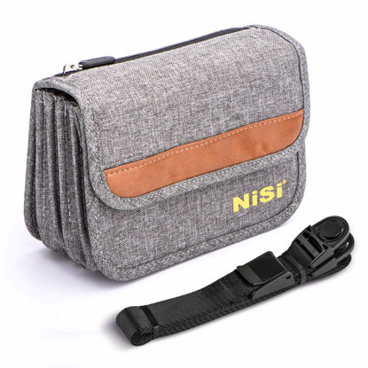 Picture of NiSi Caddy 9 Carry Pouch | Holds up to 9 Pcs Square (100x100mm) or Rectangular (100x150mm) Camera Lens Filters | Shock-Proof, Water Resistant, Easy Access, Straps for Cross-Body and Tripod Mounting