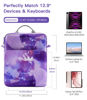 Picture of MoKo 12.9 Inch Tablet Sleeve Bag, Fits with 13 Inch New iPad Pro M4 & Air M2 2024, iPad Pro 12.9 M2&M1, Galaxy Tab S8+/S9+ 12.4, Handle Carrying Case with Shoulder Strap, Purple Starry Sky