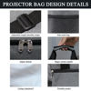 Picture of Projector Bag, Projector Case with Cable Storage Bag Large Capacity with Adjustable Strap & Handles Front Pocket & Double Side Pocket Projector Travel Carrying Bag Compatible with Most Projectors