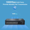 Picture of 8 Port Gigabit PoE Switch,AUMOX PRO SG308P 8 Port Gigabit Ethernet Unmanaged PoE Switch 120W, Plug and Play,Sturdy Metal Fanless Network Switch 802.3af/at Compliant,Desktop or Wall Mount