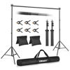 Picture of EMART Backdrop Stand 10x7.8ft(WxH) Photo Studio Adjustable Background Stand Support Kit with 2 Crossbars, 6 Backdrop Clamps,2 Sandbags and Carrying Bag for Parties Events Decoration