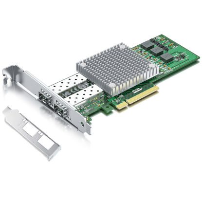 Picture of 10Gb SFP+ PCI-E Network Card NIC, with Broadcom BCM57810S Chip, Dual SFP+ Port Card, PCI Express X8, Ethernet LAN Adapter Support Windows/Windows Server/Linux/VMware Esxi