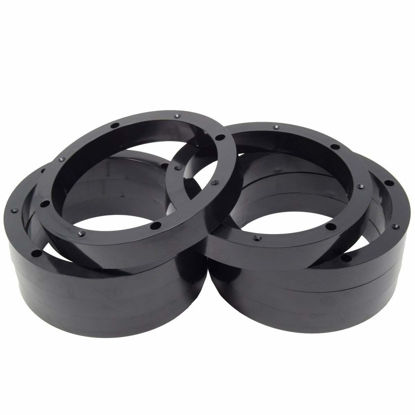 Picture of 4 Pairs 6.5" Plastic Speaker Spacer Rings - Subwoofer Mid Range Custom Installation Mounting Adapter