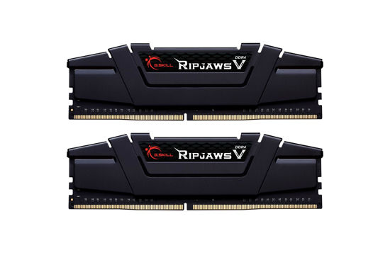 Picture of G.SKILL Ripjaws V Series (Intel XMP) DDR4 RAM 32GB (2x16GB) 3600MT/s CL18-22-22-42 1.35V Desktop Computer Memory UDIMM - Black (F4-3600C18D-32GVK)