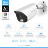 Picture of Amcrest 5MP IP PoE AI Camera w/ 49ft Color Night Vision, Security Outdoor Bullet Camera, Built-in Microphone, Human & Vehicle Detection, Active Deterrent, 129° FOV, 5MP@20fps IP5M-B1276EW-AI (White)