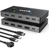 Picture of USB Type-C KVM Switch 4K@60Hz, 2 Computers Share 1 Monitor and 4 USB Devices, Compatible with Thunderbolt 3, with 87 W Power Delivery Option, Support HDMI+USB+Type-C 3.1 Input