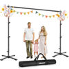 Picture of EMART 8.5x10ft Backdrop Stand, Four-Legged Photo Backdrop Stand Kit with Foldable Cross Base, Adjustable Background Stand for Parties, Wedding, Photography, Photoshoot