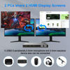 Picture of Dual Monitor KVM Switch HDMI 2 Port 4K@60Hz, HDMI KVM Switch 2 Computers Share 2 Monitors Display and 3 Keyboard/Mouse/Printer, with Audio Mic Output