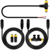 Picture of NMEA 2000 Starter Kit to Process NEMA 2K Network for Lowrance Simrad Garmin,Marine Grade NMEA 2000 Backbone Cables Drop Cables Tees Terminators