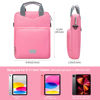 Picture of 9-11 Inch Tablet Shoulder Bag, Padded Carrying Sleeve Case for iPad Pro 11, iPad 10.9 (10th Gen), iPad Air (5/4th Gen), Galaxy Tab S8/S9, for Women (Pink)