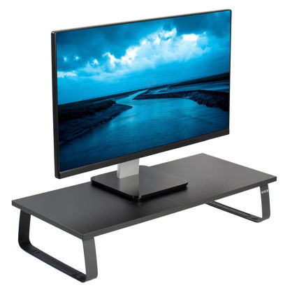 Picture of VIVO Monitor and Laptop Stand, 24 inch Desktop Riser, Black, STAND-V000D