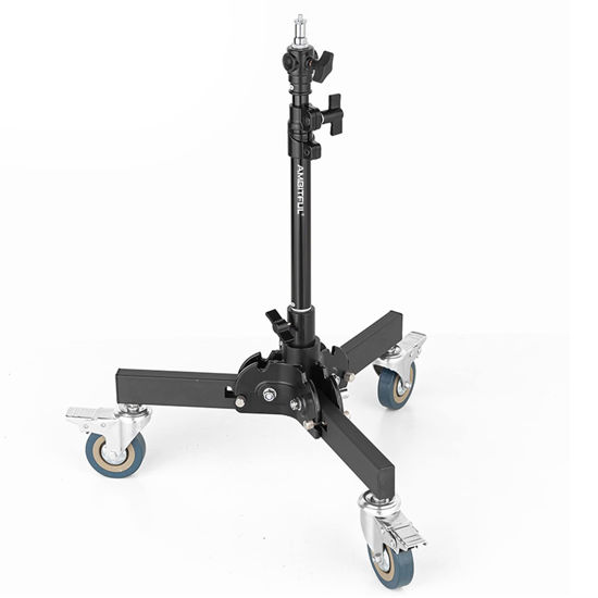 Picture of AMBITFUL 61-81cm/21-31.9" Profession Removable Very Sturdy Folding Floor Light Stand and Wheels for Studio Flash LED Light