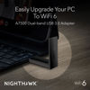 Picture of NETGEAR Nighthawk WiFi 6 USB 3.0 Adapter (A7500) - AX1800 Dual-Band Wireless Gigabit Speed (Up to 1.8Gbps) - Works with Any WiFi 6 or WiFi 5 Router Or Mesh System - for Windows PC