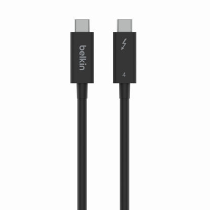 Picture of Belkin Thunderbolt 4 Cable (2M, 6.6ft Power Cable), USB-C to USB-C Cable w/ 100W Power Delivery, USB 4 Compliant, Compatible with Thunderbolt 3, MacBook Pro, eCPU, & More - Intel Thunderbolt Certified