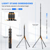 Picture of Carbon Fiber Travel Light Stand 86.6in / 2.2m Sturdy Light Weight Portable Tripod Light Stand with Carry Bag for Photography Studio Outdoor Shooting Speedlight Flash Reflector Ring Light