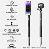 Picture of Golf Monopod Stick, Golf Swing Phone Holder, 46" Magnetic Aluminum Alloy Selfie Stick w/Spike Stake Mount, Compatible w/iPhone Camera Magsafe, Adjustable Heigh Tripod, Golf Training Aid