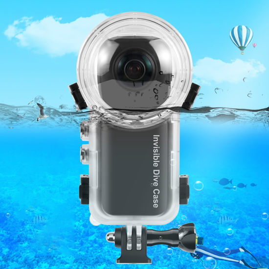 Picture of PULUZ 50m/164ft Invisible Dive Case for Insta360 X3 accessories Underwater Housing Cover Protective Case PC Shell, underwater photography cameras for insta 360 x3 waterproof case