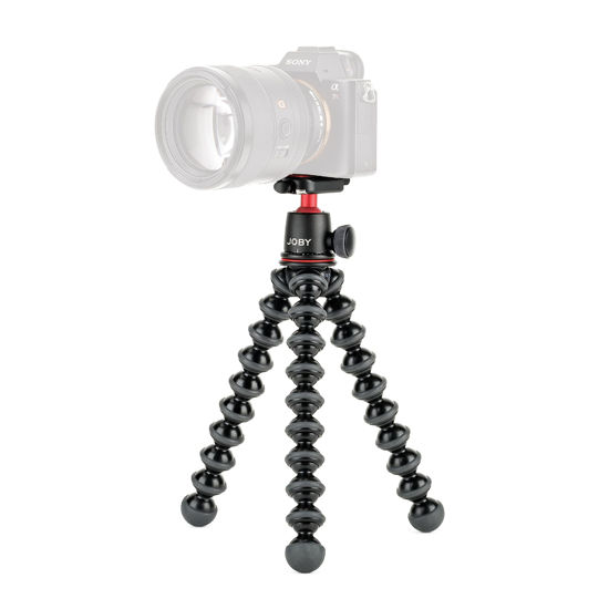 Picture of JOBY GorillaPod 3K Kit, Compact Tripod 3K Stand and Ballhead 3K for Compact Cameras, Tripod Kit, Travel Tripod for Cameras, Holds Devices up to 6.6lbs, JB91507, Made in Italy, Black/Charcoal