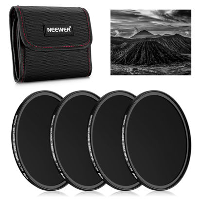 Picture of NEEWER 58mm Infrared Filter Set, 4 Pack IR720/IR760/IR850/IR950 X-Ray IR Filters Kit with Carrying Pouch Cleaning Cloth, Compatible with Canon Nikon Sony Panasonic Fuji Kodak IR Supported DSLR Camera