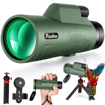 Picture of 12x50 HD Monocular Telescope for Adults with Smartphone Adapter Tripod Hand Strap - High Power Monoculars Equipped with Large BAK4 Prism & FMC Lens - Suitable for Bird Watching Sports Hiking Traveling